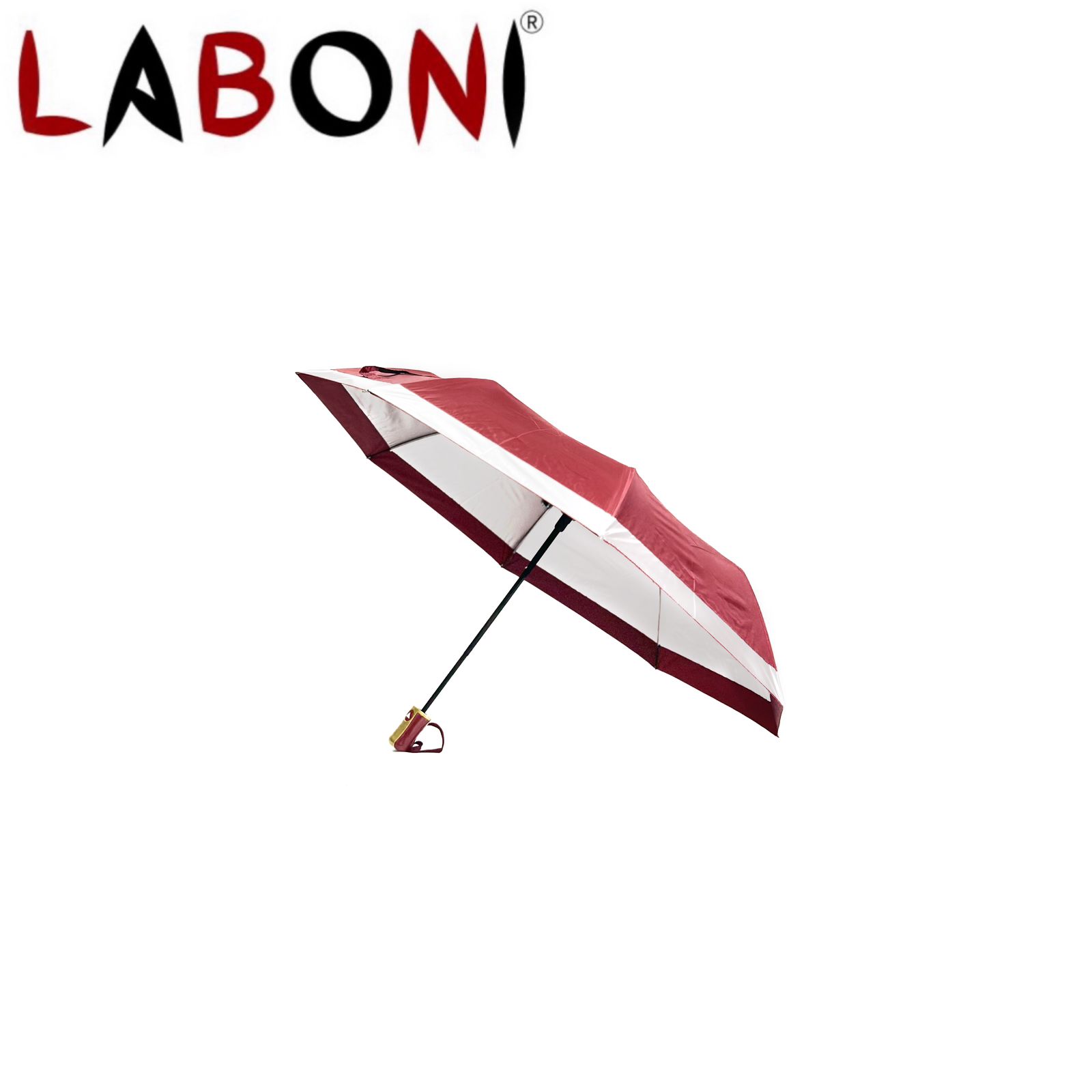 Laboni's 8k Border 3 Folding Silver Colour Umbrella